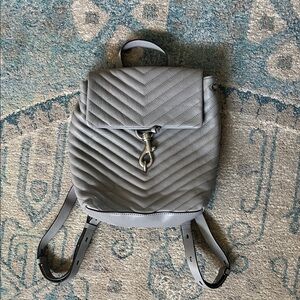 BNWOT Rebecca Minkoff Gray Quilted Backpack